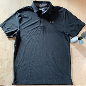 Under Armour Black Loose-fitting Heat Gear Polo Size M